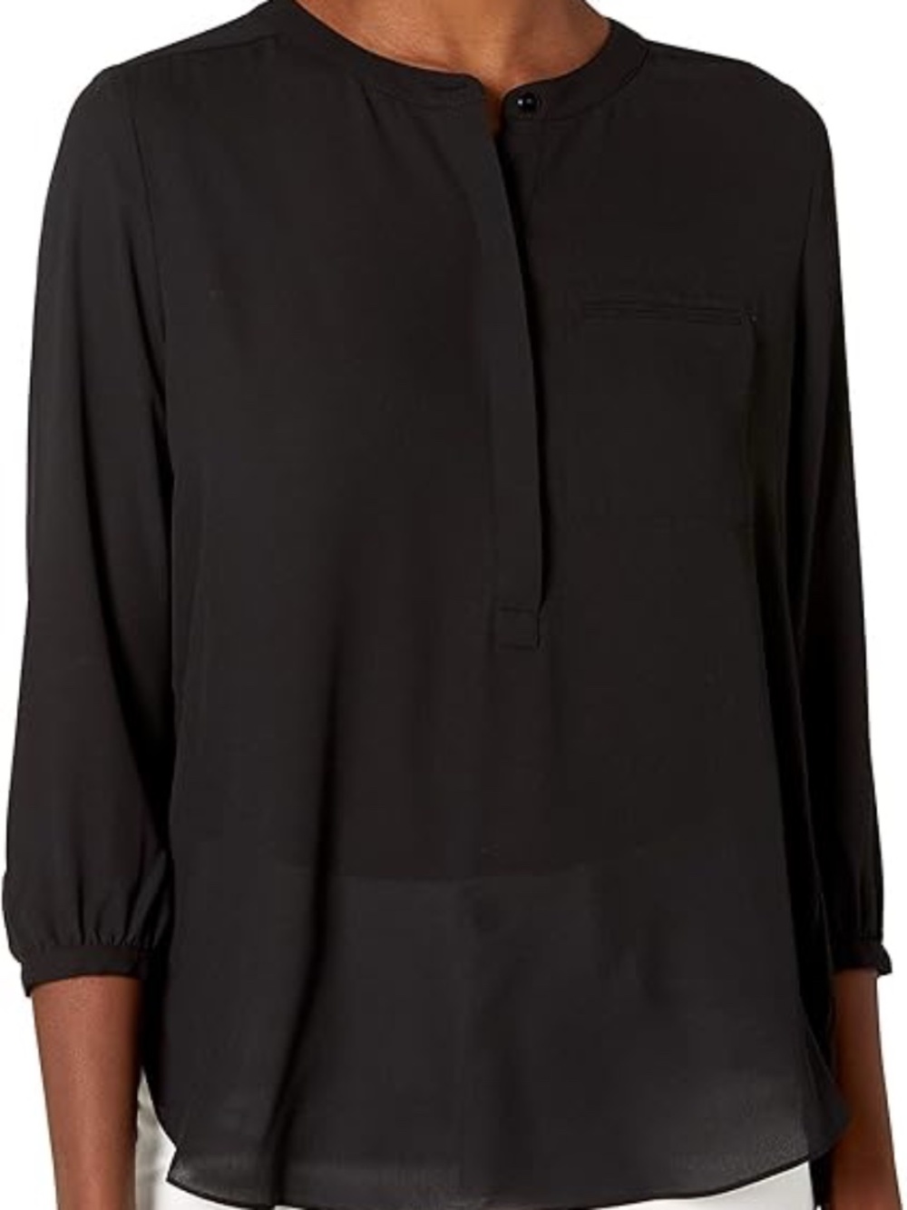 EUC Size 3X NYDJ Sheer Black Top